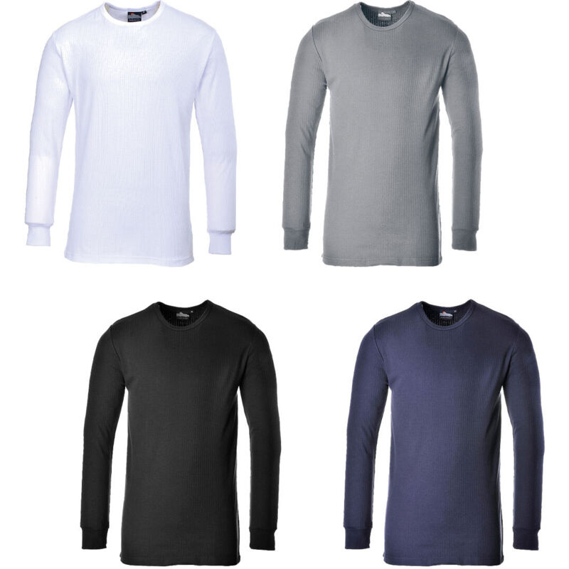 Portwest - B123 Langärmliges Thermo-arbeits-t-shirt - S - Schwarze