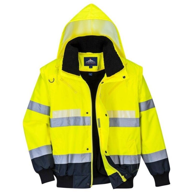 Blouson 3-en-1 Glowtex couleur : Jaune/Marine taille m Portwest