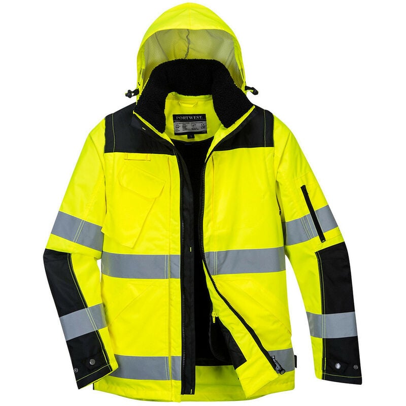 Blouson 3-en-1 Pro Hi-Vis couleur : Jaune/Noir taille xl Portwest