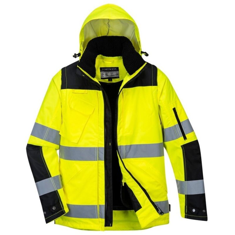 Portwest - Blouson 3-en-1 Pro Hi-vis Couleur : Jaune/noir Taille m