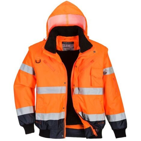 Portwest C465 3-in-1 wasserdichte, gut sichtbare Bomberjacke - M - Orange