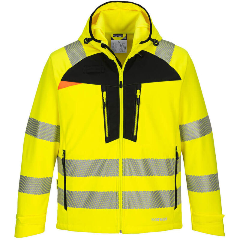 Softshell-jacke Hv Dx4 Farbe, Gelb/schwarz Größe 4xl - Portwest
