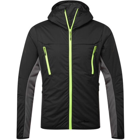 Portwest EV4 Isolierende Hybridjacke Lang Schwarz 3XL