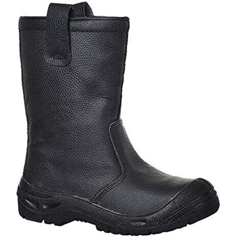 Portwest FW29 Stivale Rigger Steelite S3 Ci Stivali Antinfortunistici, Unisex - Adulto, SRC, Nero (Nero Bkgr), 43 EU (9 UK)