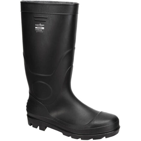 Portwest FW90 Stivali Wellington In PVC Impermeabili Per Uomo Nero, 37