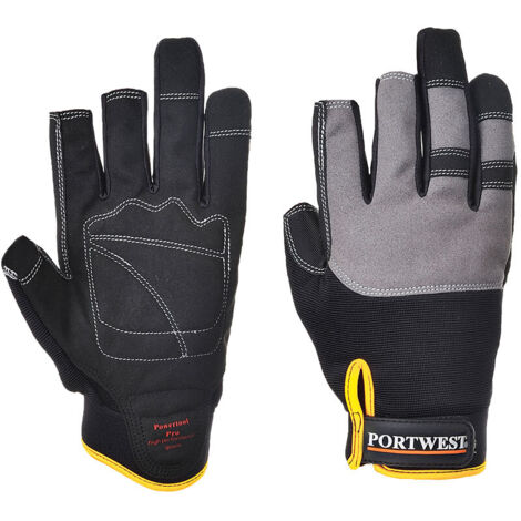Portwest – Gants de manutention haute performance taille L – Cuir synthétique et néoprène – Protection contre impacts – Pour travaux de précision