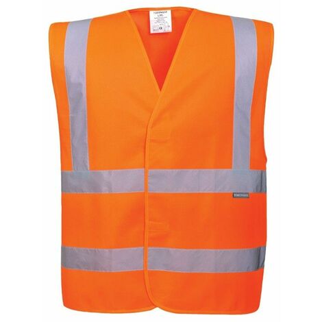 Gilet Fluorescent de Sécurité Veste Gilet Orange Fluo de Haute Visibilité  pour Travail Routier Vêtement Zip Sans manche avec Poche