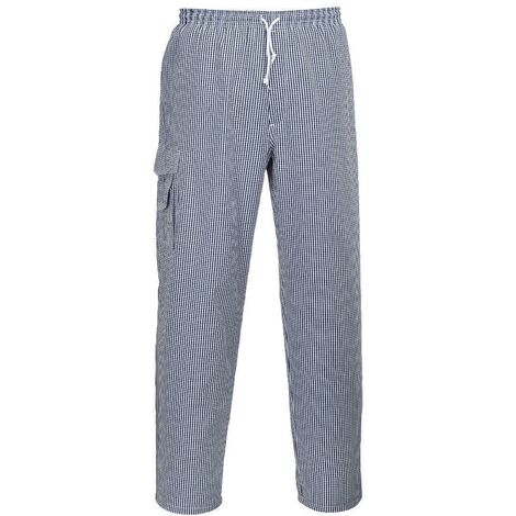 Portwest Herren Kochhose kariert 100% Baumwolle Gr. XL