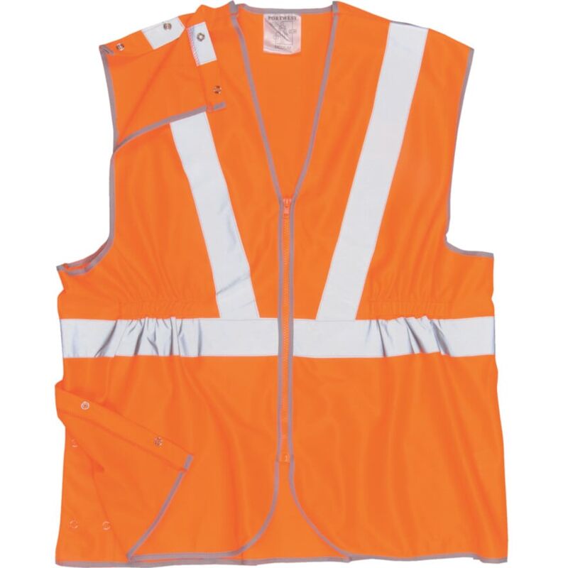 Portwest - Hi-vis Vest, Orange, for the Rail Industry (L)