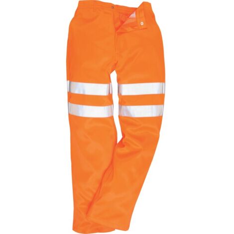 Portwest RT45 Railway Hi-vis P/C Trousers Reg Medium