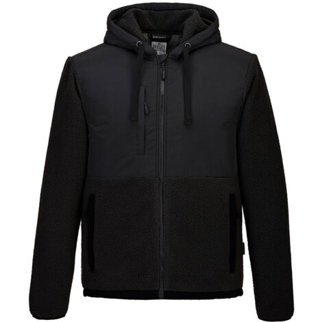 Portwest KX3 Borg Fleecejacke Schwarz XL