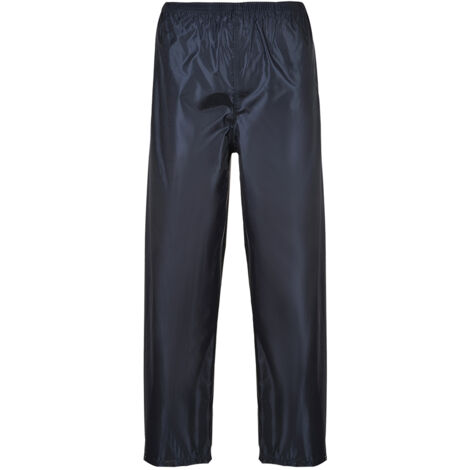Portwest – Pantalon de pluie classique L – 100% polyester enduit PVC – Coutures thermosoudées – Bas réglables par pressions