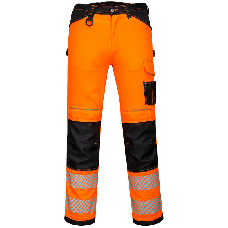 Portwest - Pantalon PW3 Hi-Vis Work couleur : Orange/Noir taille 50