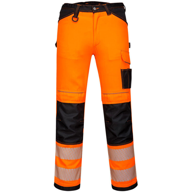 Pantalon Pw3 Hi-vis Work Couleur : Orange/noir Taille 38 - Portwest