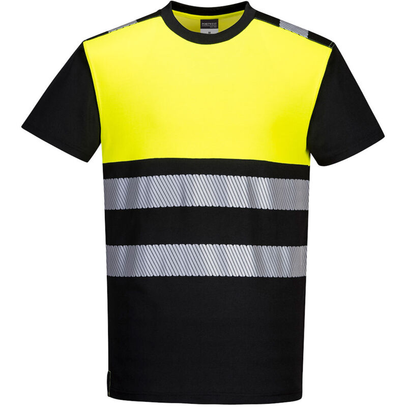 T-Shirt PW3 Hochsichtbarkeitsklasse 1 Schwarz/Gelb M