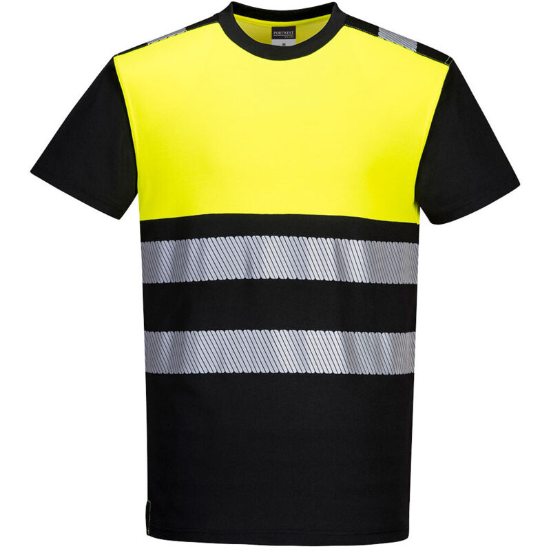 T-Shirt Pw3 Hochsichtbarkeit Klasse 1 Farbe: Schwarz/Gelb Größe S - Portwest