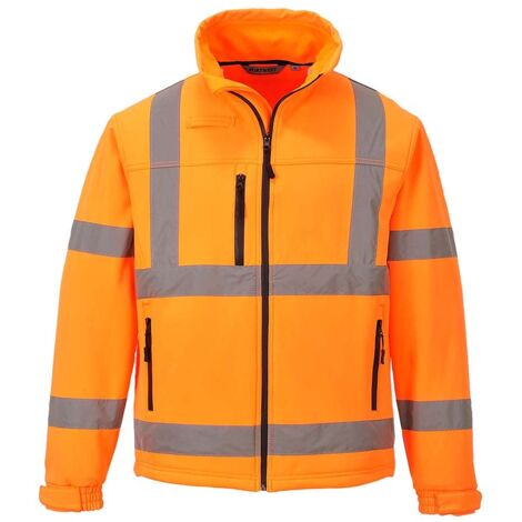 Portwest S424ORRL Softshell Classic ad Alta Visibilità, Arancione, L
