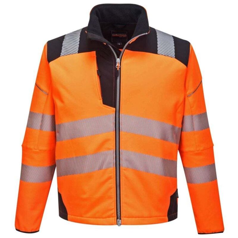 Veste de pluie softshell haute visibilité Portwest vision Orange / Noir l