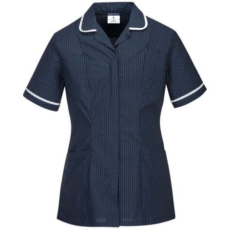 Portwest Tunica da donna elasticizzata con cerniera di servizio Blu navy M