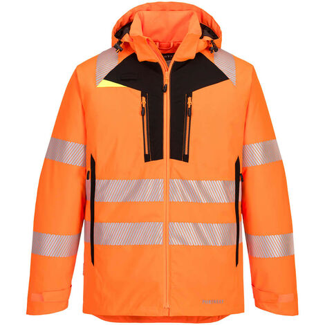 Portwest Wasserabweisende Warnschutz Winterjacke Orange XXL