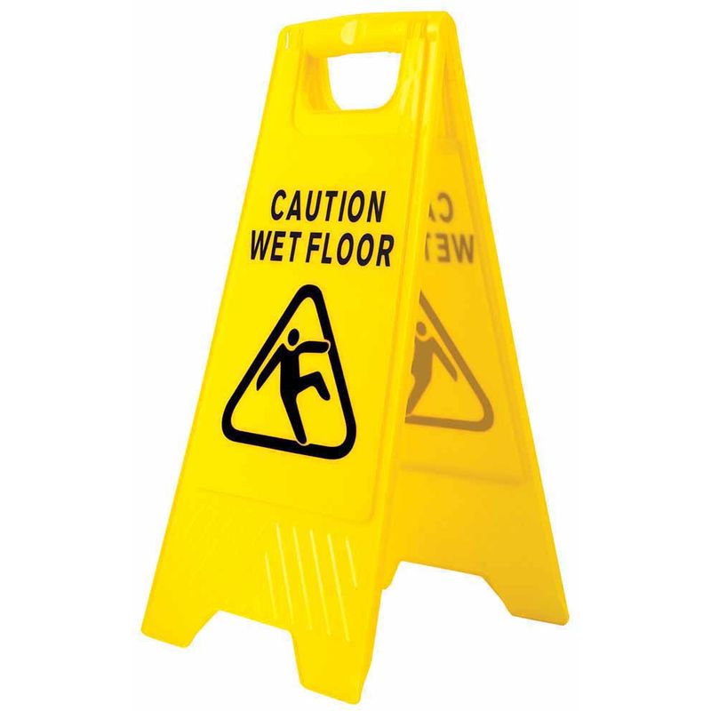 Portwest - Mens Wet Floor Warning Sign Yellow Regular Yellow One size