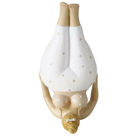 Porzellanfigur Yoga, Frau, 22 cm