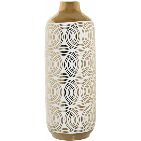 Porzellanvase 16x16x42 weißes Porzellanmaterial Multicolor -Familie Vasen Details
