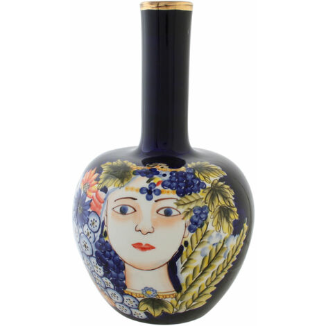Porzellanvase 17x17x30 Multikolor -Seiten -Porzellan -Material Mehrfarbvase -Familie Details