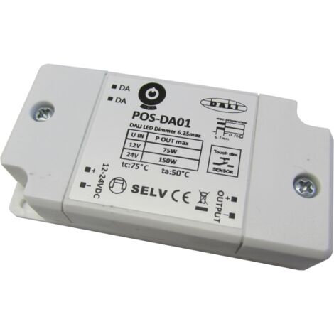 POS-DA01 : Convertisseur DALI vers PWM, variation d'intensité par simple pression, 12-24 V CC, 150 W, 0,1-100 %