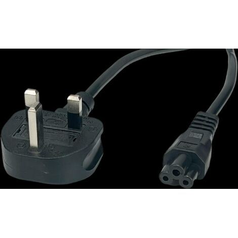 POSAC-C5-2A/UK15 : Câble POS AC-UK C5-YJT1[2,5A]-BS1363-YJ08[3A] H03VV-F3G0,75 L=1500 noir