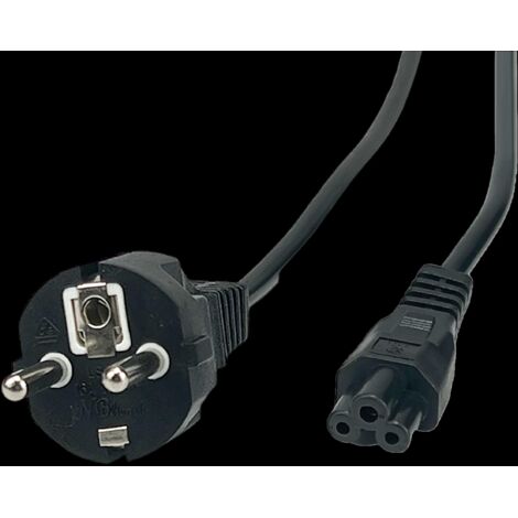 POSAC-C5EU15 : Câble d'alimentation secteur pour terminal de point de vente C5-YJT1[2,5 A]-CEE7/7-YJ-03[10 A] H03VV-F3G0,75 L=1500 noir