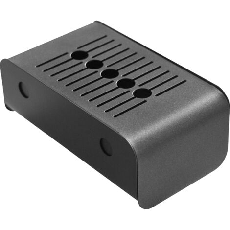 Posacenere da Muro 23,5x13,2xh18,7 cm in Acciaio con Contenitore Interno Estraibile Nero