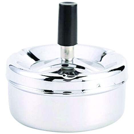 Posacenere girevole in acciaio - 9,5x9 cm - Altezza 9 cm - XTRA