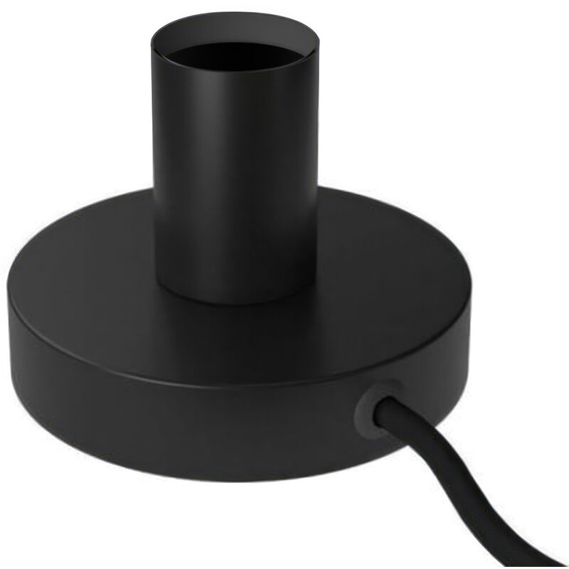 

Creative Cables - Posaluce Metal, lámpara de mesa de metal completa con cable textil, interruptor y enchufe de 2 polos | Sin bombilla - Negro mate