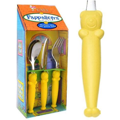 Posate Acciaio Giallo Pz 3 Baby Pappallegra Eme