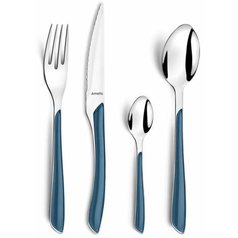 Posate Amefa Eclat Blu Marino Metallo (24 pcs)