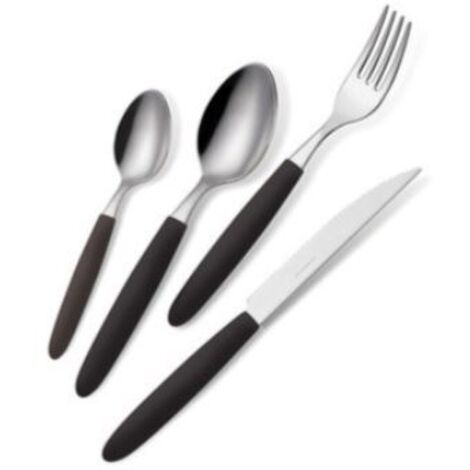 POSATE LIGHT BARATTOLO PZ.24 NERO 1 18/0