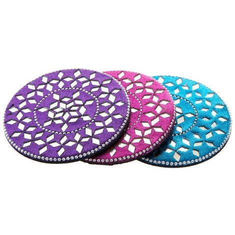 Posavasos DKD Home Decor Aluminio Madera MDF (3 pcs)
