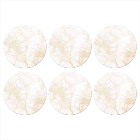 POSAVASOS Mármol - Blanco - Oro - Lujo Set de 6 10x10