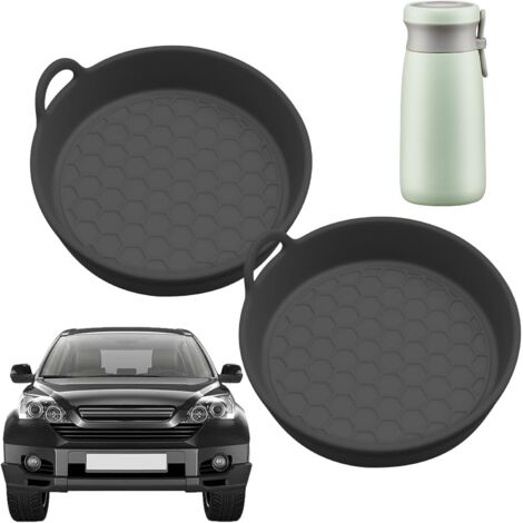 Posavasos para coche, posavasos para coche, posavasos antideslizantes de silicona de 2 piezas para portavasos de coche  Elegantes juegos decorativos para coches para viajes, camping, oficinas, consola