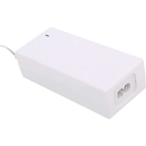 POSC12250D-C8-WH : 12 V/2,50 A/30 W, alimentation de bureau, prise secteur : IEC C8. Fiche CC 2,1 x 5,5 mm droite