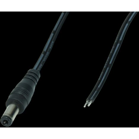 POSDC-T-P25S-0.25 : Câble d'alimentation CC POS TLYp0.5, connecteur 2555 simple, longueur = 250 mm