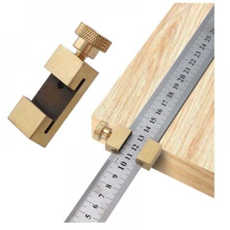 Positionierungslineal aus Edelstahl, Linealwerkzeug, Linealblock aus Messingstahl, Linealanschlag, 30 cm Markierungslineal, Markierungswerkzeug, für die Holzbearbeitung, Heimwerker- und Tischlerhandwe