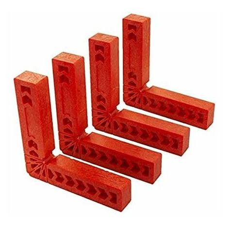 Positioning Squares, Woodworking Tool, 90 Degree Angle Clamp Joinery Squares, for Frames, Boxes, Cabinets or Drawers, L-Type Right Angle Ruler, 4pcs