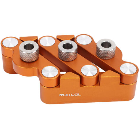 Positionneur de poinçonnage pour assemblages de bois, outil de perçage central pour le travail du bois, gabarit de tenon autocentrant en alliage d'aluminium 6/8/10 mm