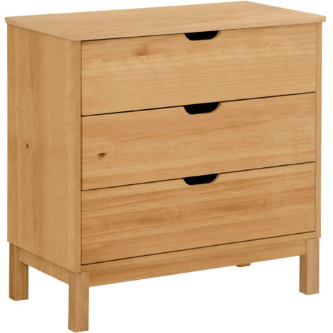 Post-Commode à 4 tiroirs en pin Nature