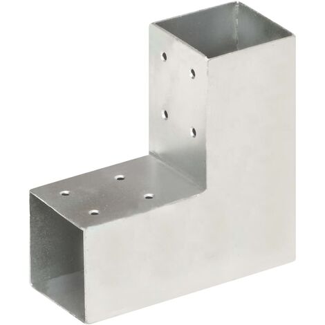 Post Connector L Shape Galvanised Metal 71x71 mm