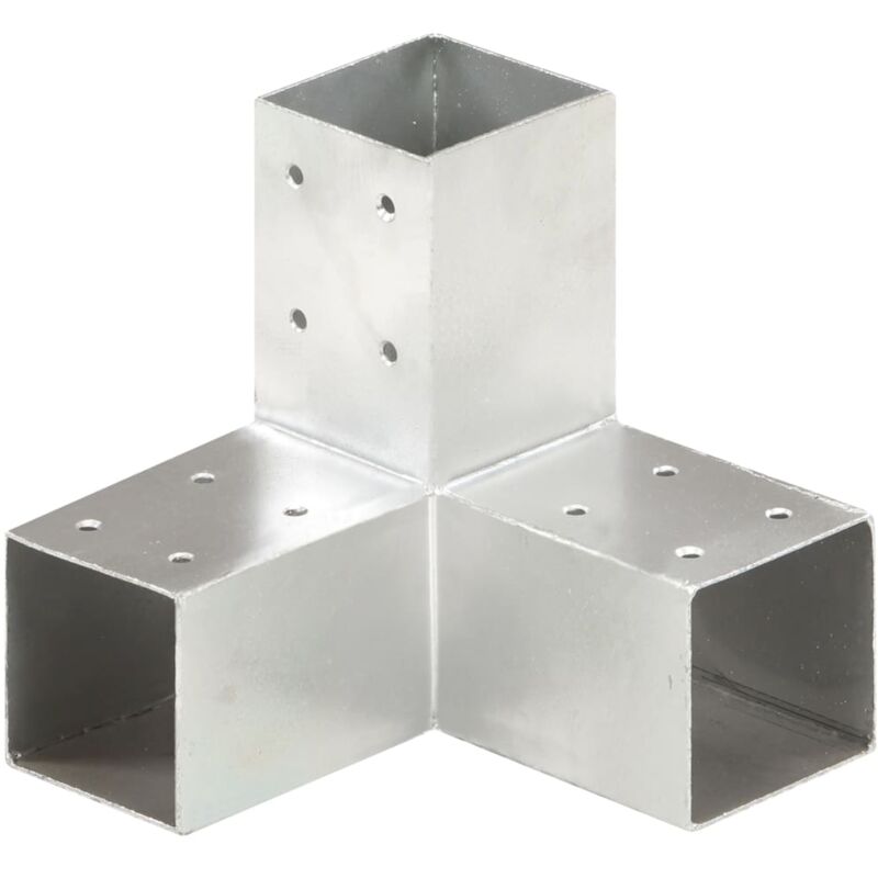 Post Connector Y Shape Galvanised Metal 71x71 Mm Vidaxl