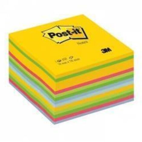 Post-It 7100172383 pouch autoadesiva Quadrato Blu, Verde, Rosa, Giallo 450 fogli Autoadesivo