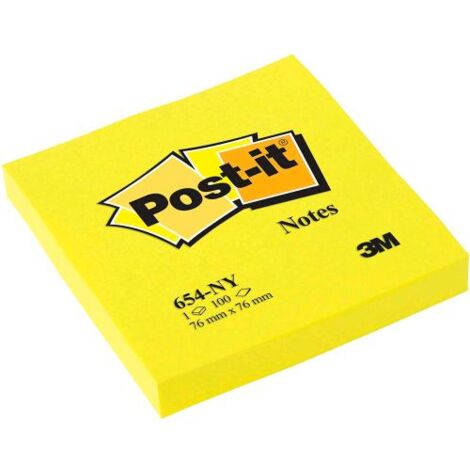 Post-It 7100180386 pouch autoadesiva Rettangolo Giallo 100 fogli